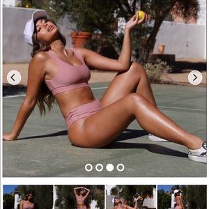 kulani kinis bikini crop swim top latte